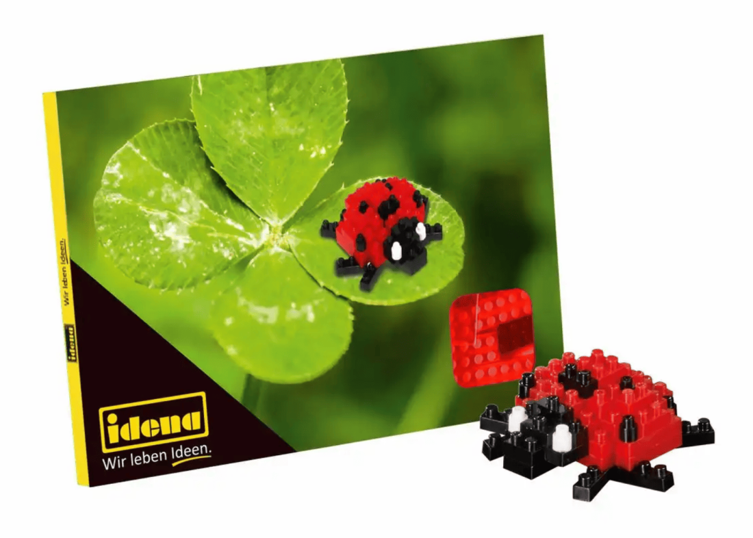 Minibausteine Postkarte Marienkäfer